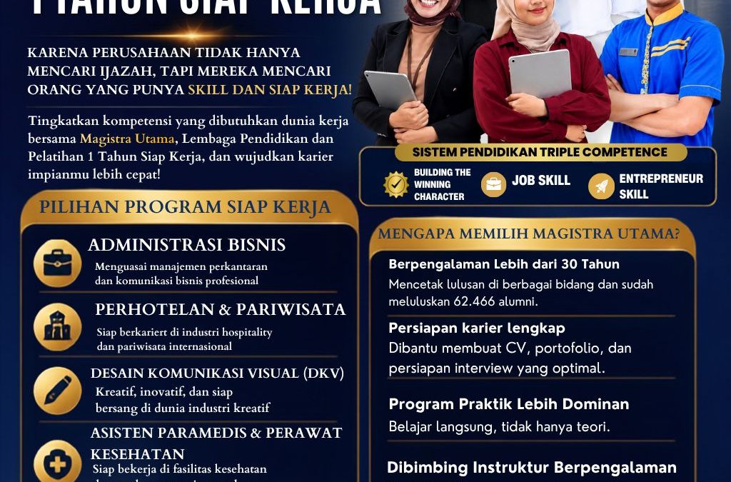 Belajar Singkat Karier Cepat: Solusi Pendidikan 1 Tahun Siap Kerja