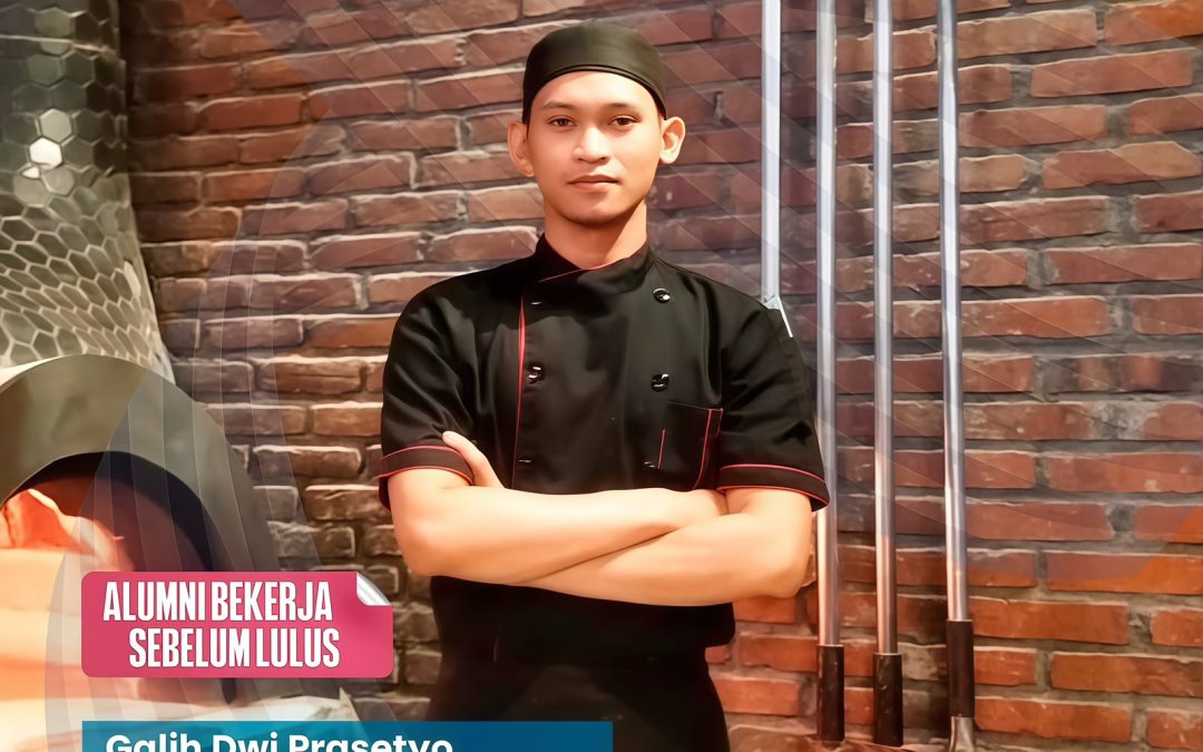 Alumni Magistra Utama bekerja sebagai kitchen staff di Java Paragon Hotel & Residences setelah mempelajari Food & Beverage Product pada Program Keahlian Perhotelan dan Pariwisata.