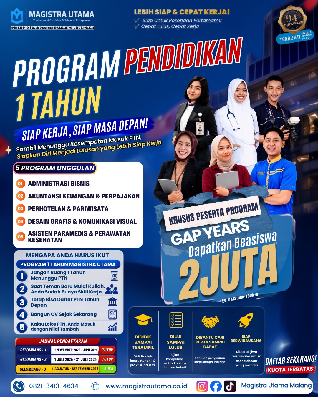 Gap Year? Saatnya Siapkan Diri dengan Program 1 Tahun Siap Kerja